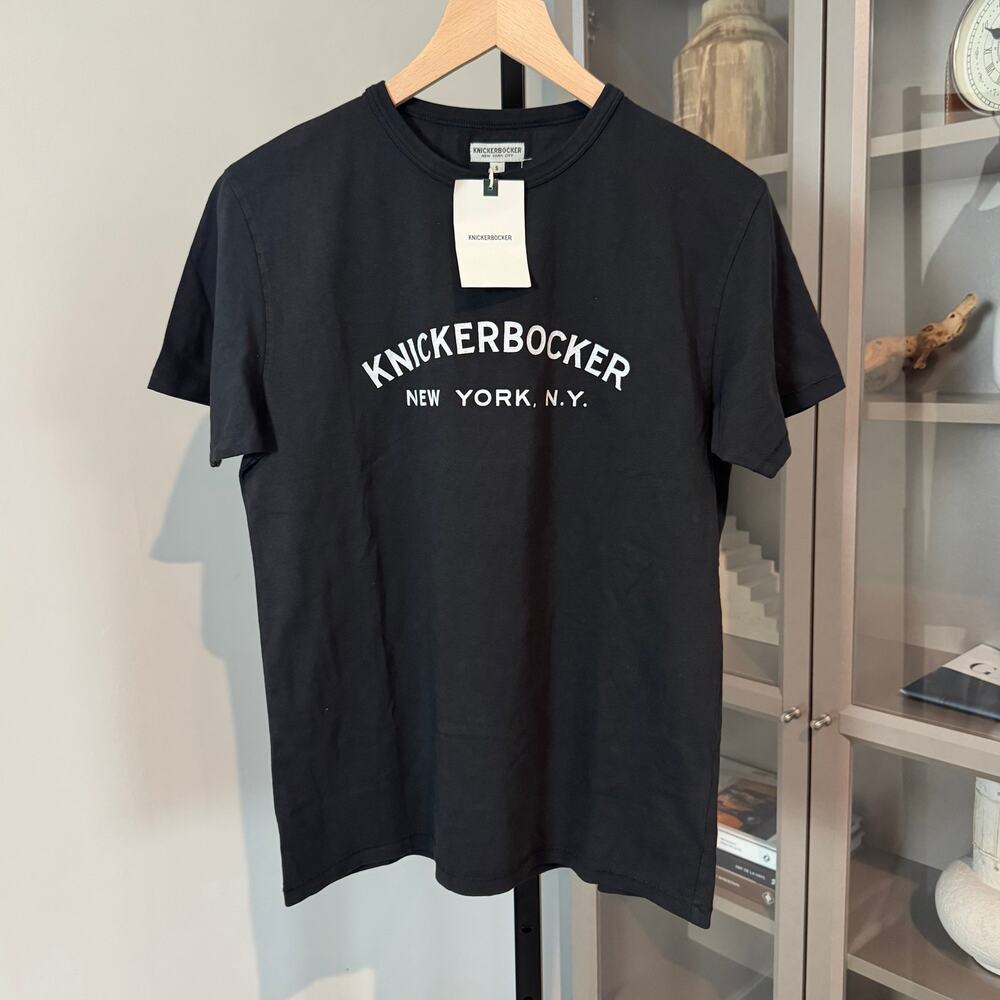 Knickerbocker New York Core Logo Coal T-Shirt S NEW Short Sleeve Cotton Tee NYC
